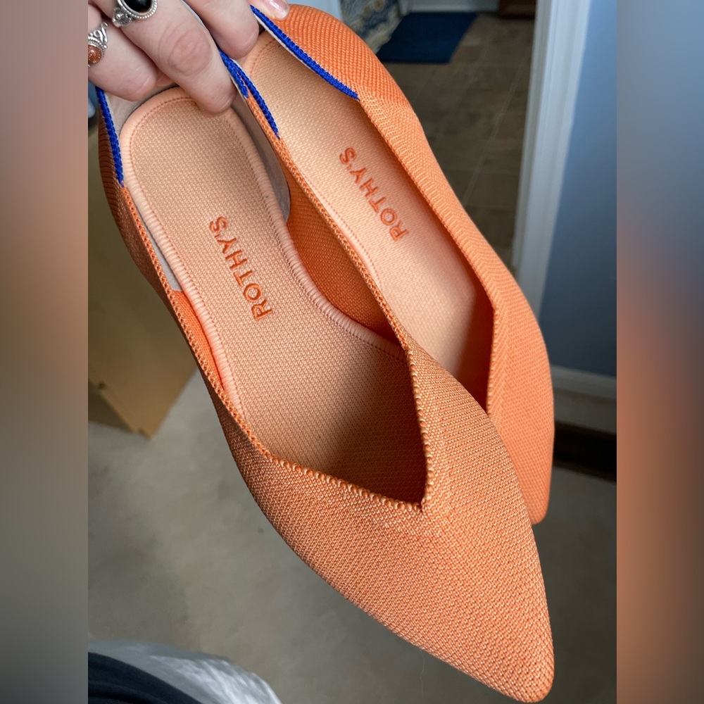 Rothy's Orange Flats Sleek The Point Toe Loafers